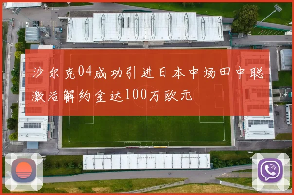 沙尔克04成功引进日本中场田中聪激活解约金达100万欧元